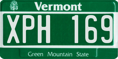 VT license plate XPH169