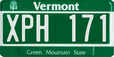 VT license plate XPH171