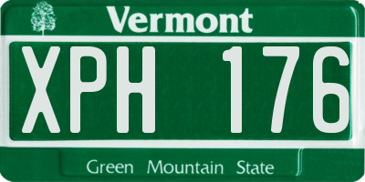 VT license plate XPH176