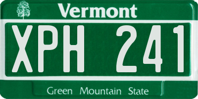 VT license plate XPH241