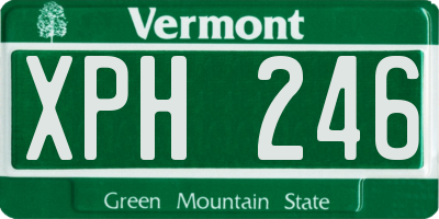 VT license plate XPH246