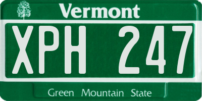 VT license plate XPH247