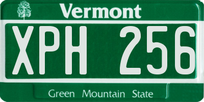 VT license plate XPH256