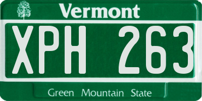 VT license plate XPH263