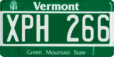 VT license plate XPH266