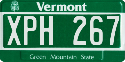 VT license plate XPH267