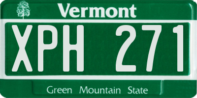 VT license plate XPH271