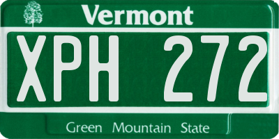 VT license plate XPH272