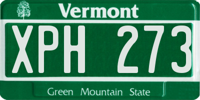 VT license plate XPH273