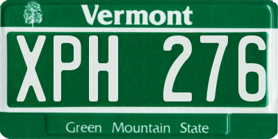 VT license plate XPH276