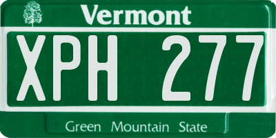VT license plate XPH277