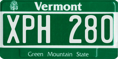 VT license plate XPH280