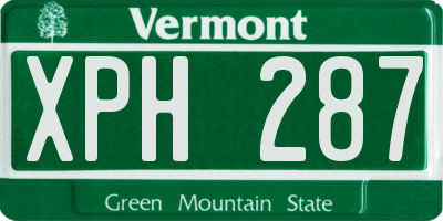 VT license plate XPH287
