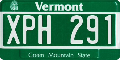 VT license plate XPH291