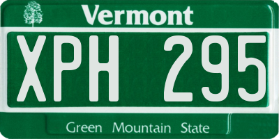 VT license plate XPH295