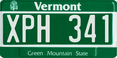 VT license plate XPH341