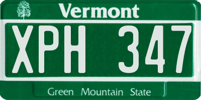 VT license plate XPH347