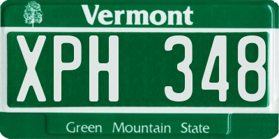 VT license plate XPH348