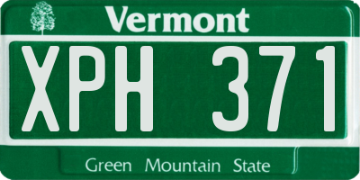 VT license plate XPH371
