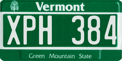 VT license plate XPH384