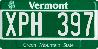 VT license plate XPH397
