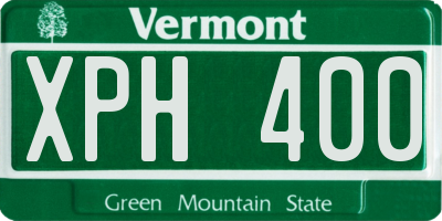VT license plate XPH400