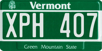 VT license plate XPH407