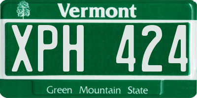 VT license plate XPH424