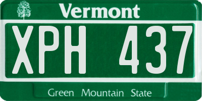 VT license plate XPH437