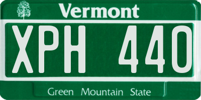 VT license plate XPH440
