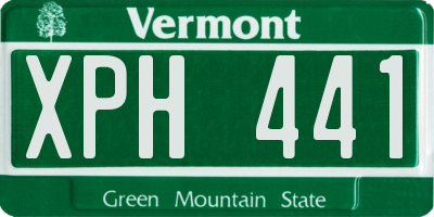VT license plate XPH441