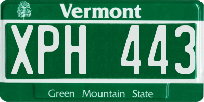 VT license plate XPH443