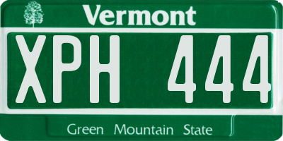 VT license plate XPH444