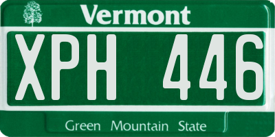 VT license plate XPH446