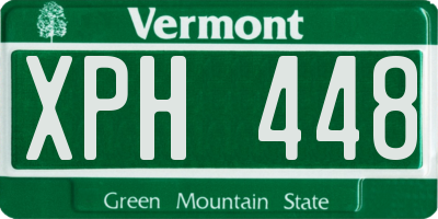 VT license plate XPH448
