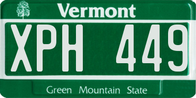 VT license plate XPH449