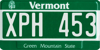 VT license plate XPH453