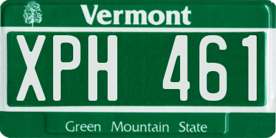 VT license plate XPH461