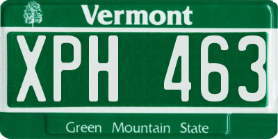 VT license plate XPH463