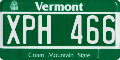 VT license plate XPH466
