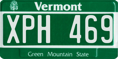 VT license plate XPH469