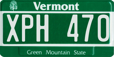 VT license plate XPH470