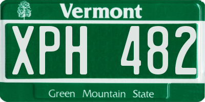 VT license plate XPH482