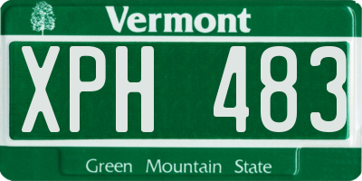 VT license plate XPH483