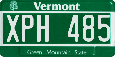 VT license plate XPH485