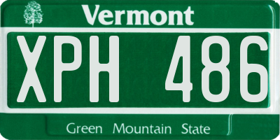 VT license plate XPH486