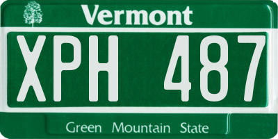 VT license plate XPH487