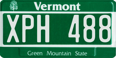 VT license plate XPH488