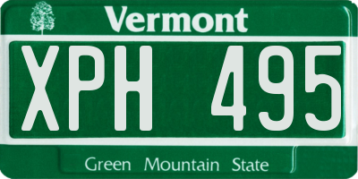 VT license plate XPH495