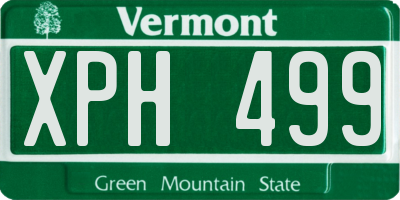 VT license plate XPH499